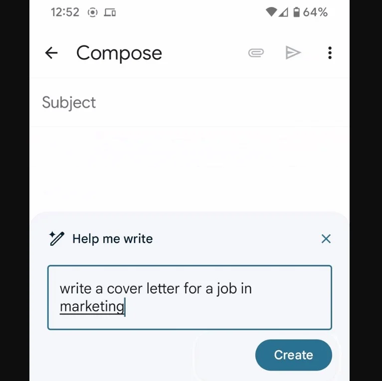 Gmail help me write features
